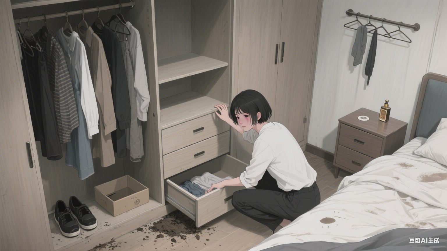 图片[2]-《她与光同行》第五章·消失-沙发上的铅笔